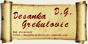Desanka Grekulović vizit kartica